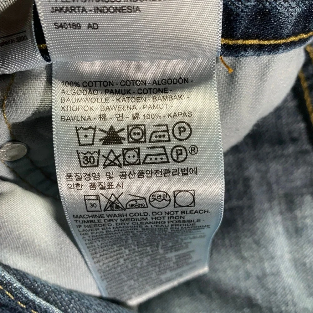 Levi 559 Relaxed Straight Baggy Jeans Mens W40 L30 Dark Wash Straight‎ Leg Denim